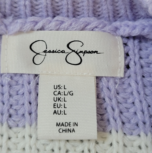 Lavender & Cream Jessica Simpson Sweater - Picture 3 of 4